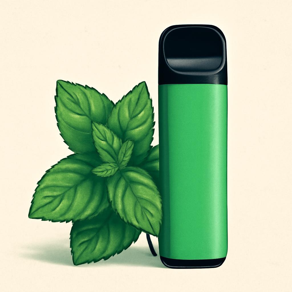 Illustration d'un puff menthe en gros plan